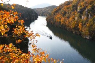 恵那峡の紅葉　